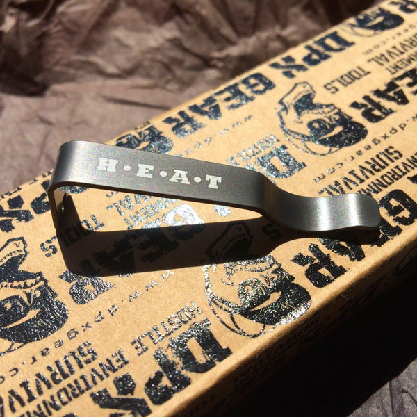 HEAT/F Combat Pocket Clip - Black PVD, HEAT logo, Stainless Steel Glas ...